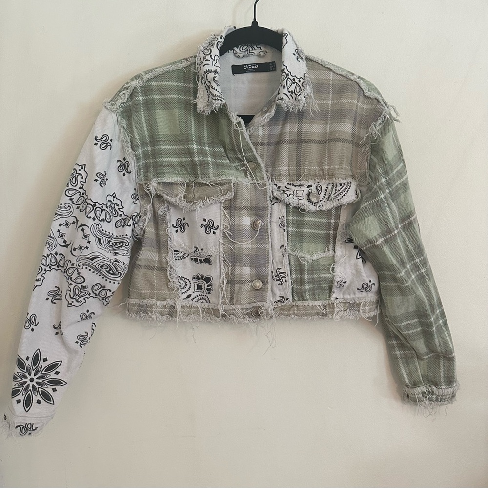 Jaded London Patchwork Bandana Jean Jacket US Size 2